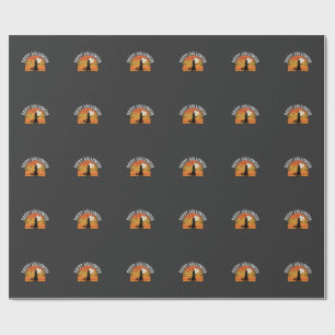 Papel De Regalo Diseño de puesta de sol de bruja de Halloween feli