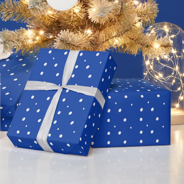 Papel De Regalo Diseño de punto de vacaciones azules (Vacaciones)