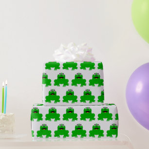 Papel De Regalo Diseño de rana en fondo de cualquier color