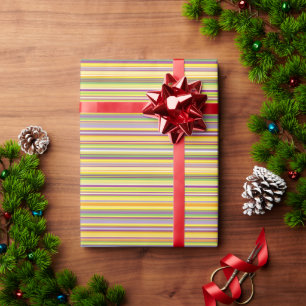 Papel De Regalo Diseño de rayas coloridas lindas