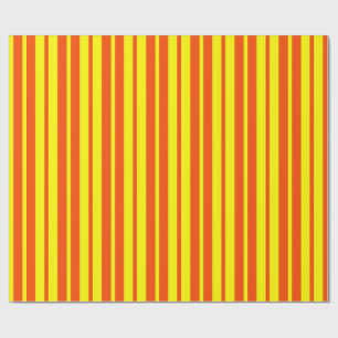 Papel De Regalo Diseño de rayas estilizadas de color amarillo nara