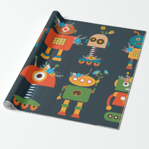 Papel De Regalo Diseño de robots pequeños