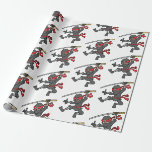 Papel De Regalo Diseño de salto adaptable de Ninja