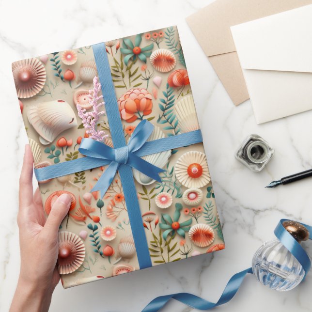 Papel De Regalo Diseño de shell de Artsy (Regalar)