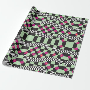 Papel De Regalo Diseño de tablero de ajedrez retro