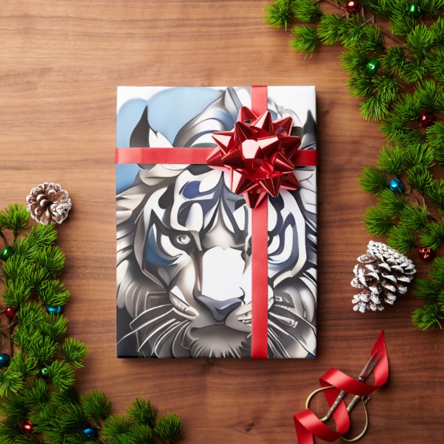 Papel De Regalo Diseño de tigre (Regalo de vacaciones)