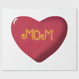 Papel De Regalo Diseño de tipografía para mamá, arte de texto de c