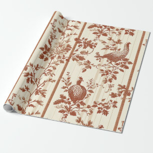 Papel De Regalo Diseño de toile de granja de terracota vintage
