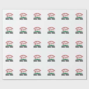 Papel De Regalo Diseño de Trineo de Santa Occidental Camión de Cab