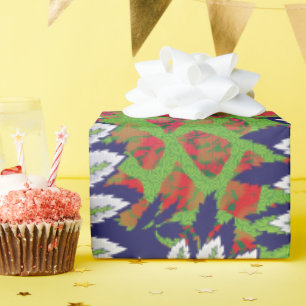 Papel De Regalo diseño de un patrón verde y amarillo