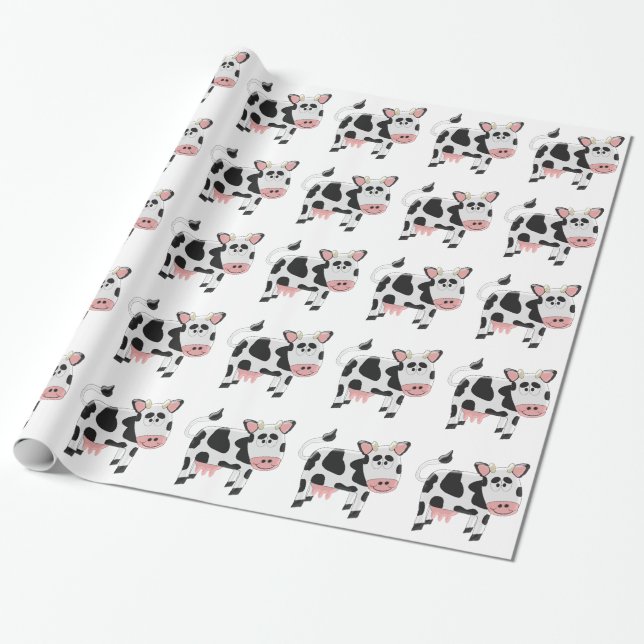 Papel De Regalo Diseño de vaca (Desenrollado)