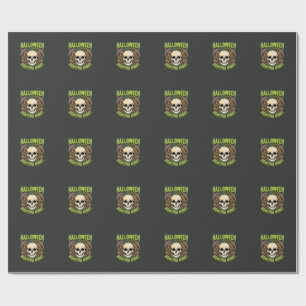 Papel De Regalo Diseño de vector de calavera de guadaña de noche d