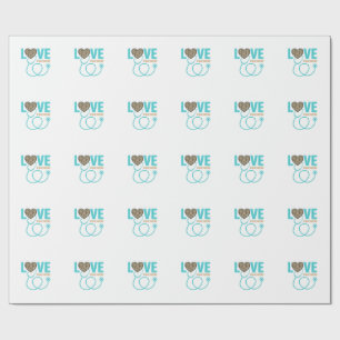 Papel De Regalo Diseño de vector de estetoscopio de leopardo de am