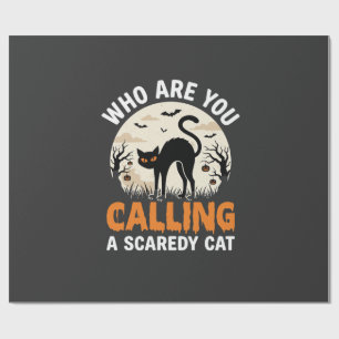Papel De Regalo Diseño de vector de gato negro de Halloween divert