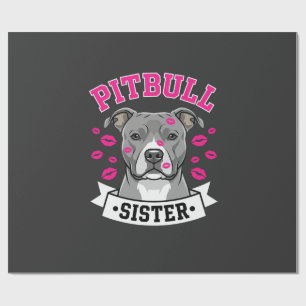 Papel De Regalo Diseño de vector de hermana de Pitbull amante de l