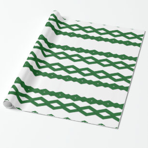 Papel De Regalo Diseño de zigzag verde y blanco