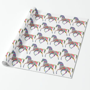 Papel De Regalo Diseño del caballo arco iris