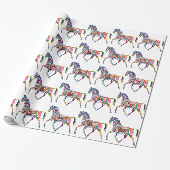 Papel De Regalo Diseño del caballo arco iris (Desenrollado)