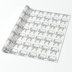 Papel De Regalo Diseño del día lluvioso de la tormenta personaliza