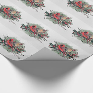 Papel De Regalo Diseño del par de colores de agua de los Navidade