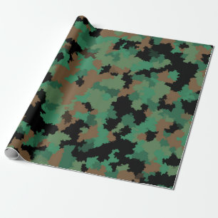 Papel De Regalo Diseño del patrón de camuflaje de la selva verde d