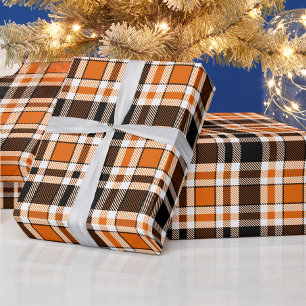 Papel De Regalo Diseño del patrón Tartán del flanco blanco negro n