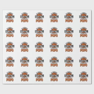 Papel De Regalo Diseño Deportivo Vintage Divertido Baloncesto Popo