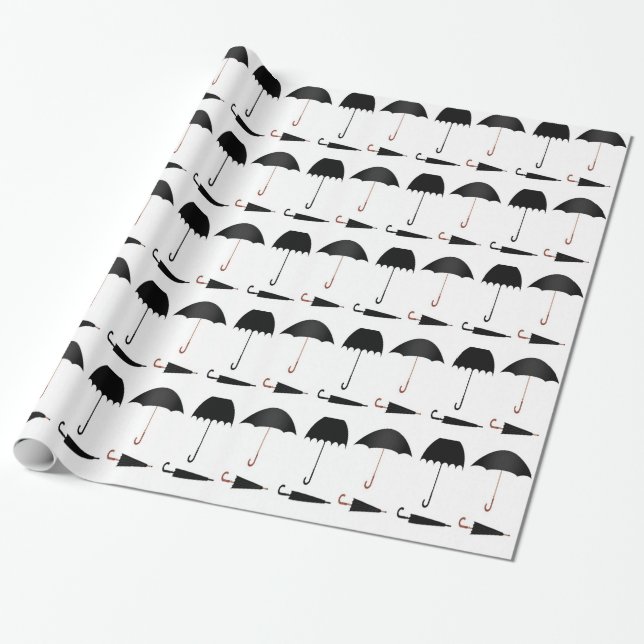 Papel De Regalo Diseño determinado del vector del paraguas (Desenrollado)