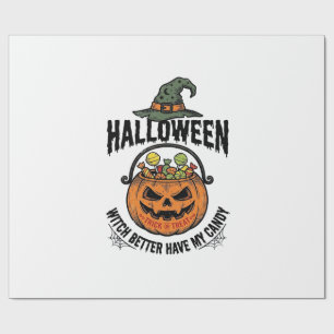 Papel De Regalo Diseño divertido de camiseta de calabaza de carame