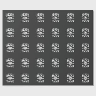 Papel De Regalo Diseño divertido de escoba rota para profesor de H