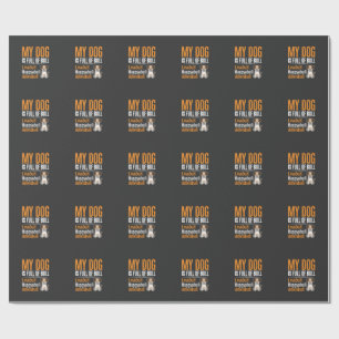 Papel De Regalo Diseño Divertido de Perro Lleno de Hype
