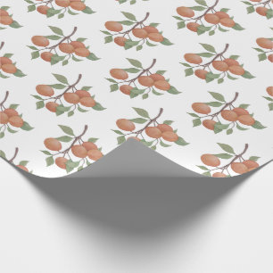 Papel De Regalo Diseño elegante de cítricos/tallo naranja