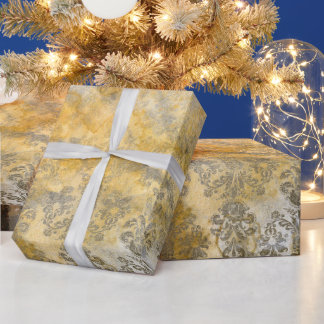 Papel De Regalo Diseño elegante dorado con textura para todos los