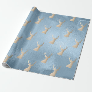 Papel De Regalo Diseño elegante y moderno de ciervos Navidades de