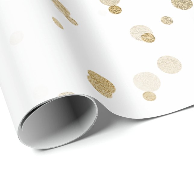 Papel De Regalo Diseño elegante y moderno de confeti polka punto (Esquina del rollo)