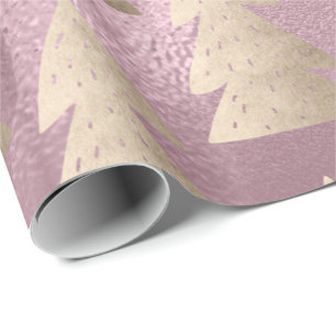 Papel De Regalo Diseño elegante y moderno de oro y árbol de Navi