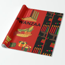 Diseño festivo de Kwanzaa con Kinara, Frutos y Gi