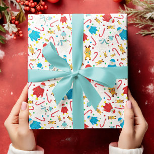 Papel De Regalo Diseño festivo de Snowman para renos pingüinos