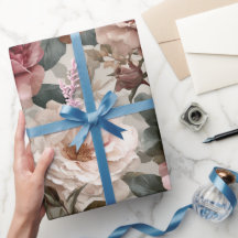 Diseño Floral Boho Dusty Rose Beige