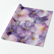 Diseño floral de color rosa y morado pastel