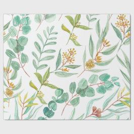 Papel De Regalo Diseño floral de Eucalyptus a la moda