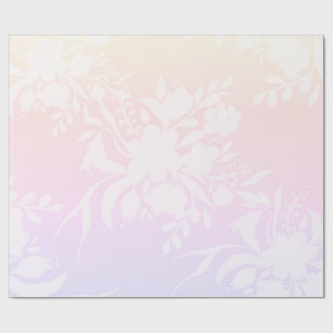 Papel De Regalo Diseño floral elegante en colores pastel para la v
