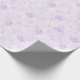 Papel De Regalo Diseño floral elegante Rosa morado