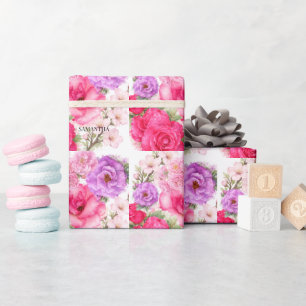 Papel De Regalo Diseño Floral Personalizado