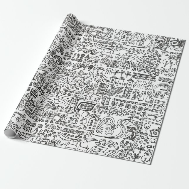 Papel De Regalo diseño geo (Desenrollado)
