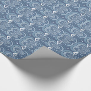 Papel De Regalo Diseño geométrico abstracto azul