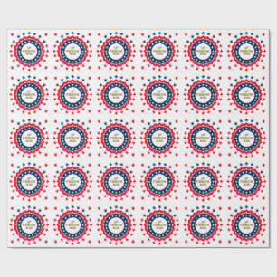 Papel De Regalo Diseño geométrico audaz del 4 de julio