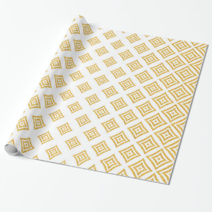 Papel De Regalo Diseño geométrico de Purpurina de oro