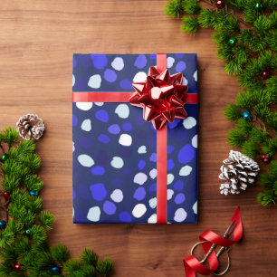 Papel De Regalo Diseño geométrico divertido de puntos azules multi