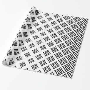 Papel De Regalo Diseño geométrico negro
